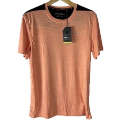 Eddie Bauer Motion Men’s Tee Size Small Active Short Sleeve Cantaloupe Orange A2