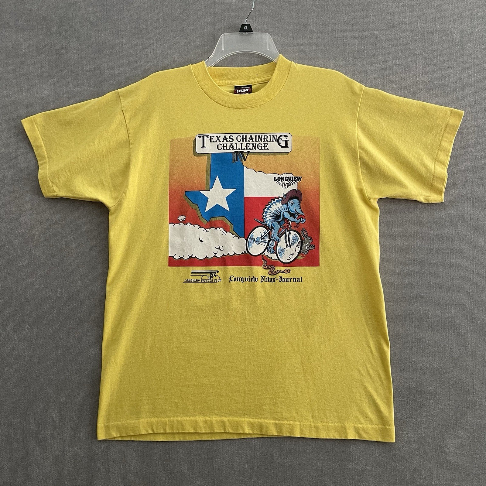 VTG Texas Chainring Challenge IV Cycling Shirt Single Stitch Men's L 90's USA gallery
