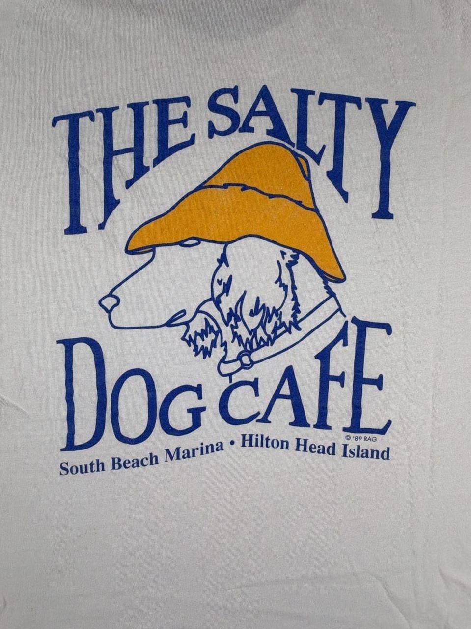 Vintage Salty Dog Cafe T Shirt Mens L Blue South Beach Hilton Head Destination gallery