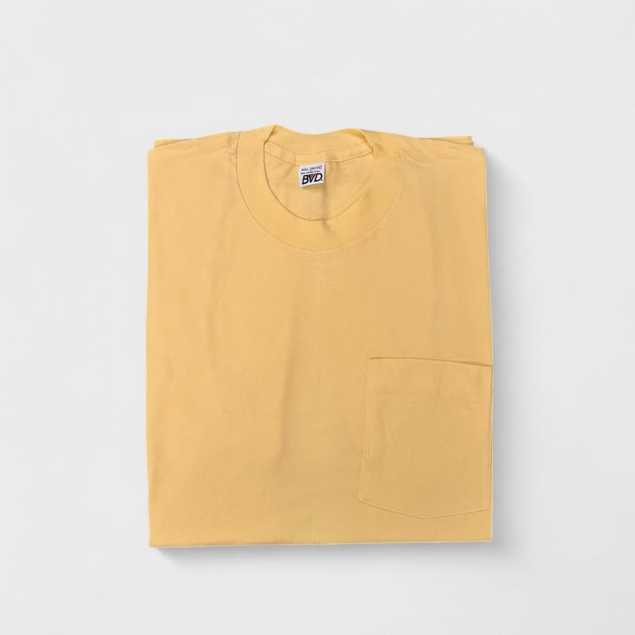 MADE IN USA 🇺🇸 DEADSTOCK BVD 100% Combed Cotton Single Stitch Pocket Tshirt... gallery