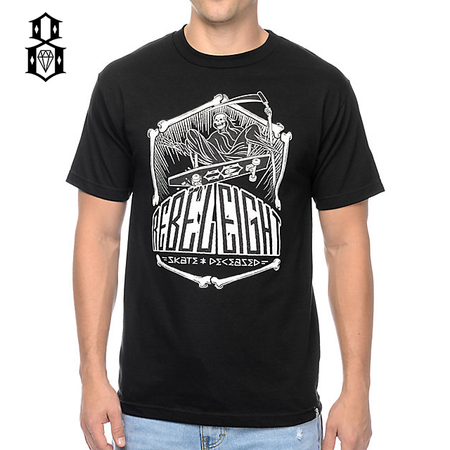 REBEL8 Skate And Deceased T-Shirt Tee Black M,L NWT Surf Streetwear NEW
