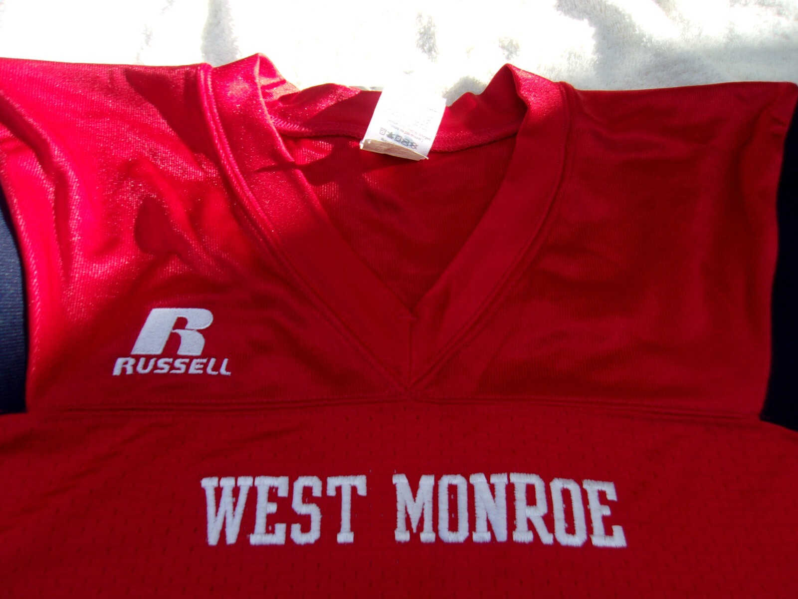 NWOT Russell game cut football jersey, nylon blend, mens XL, teams, colors, long gallery