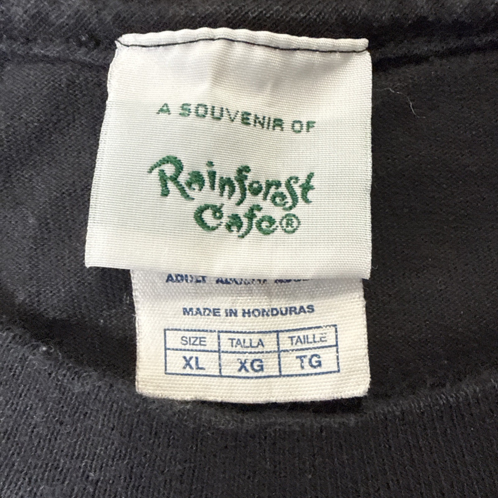 Rainforest Cafe Orlando T Shirt Black Your Pad Or Mine Frog XL Vintage 90's gallery