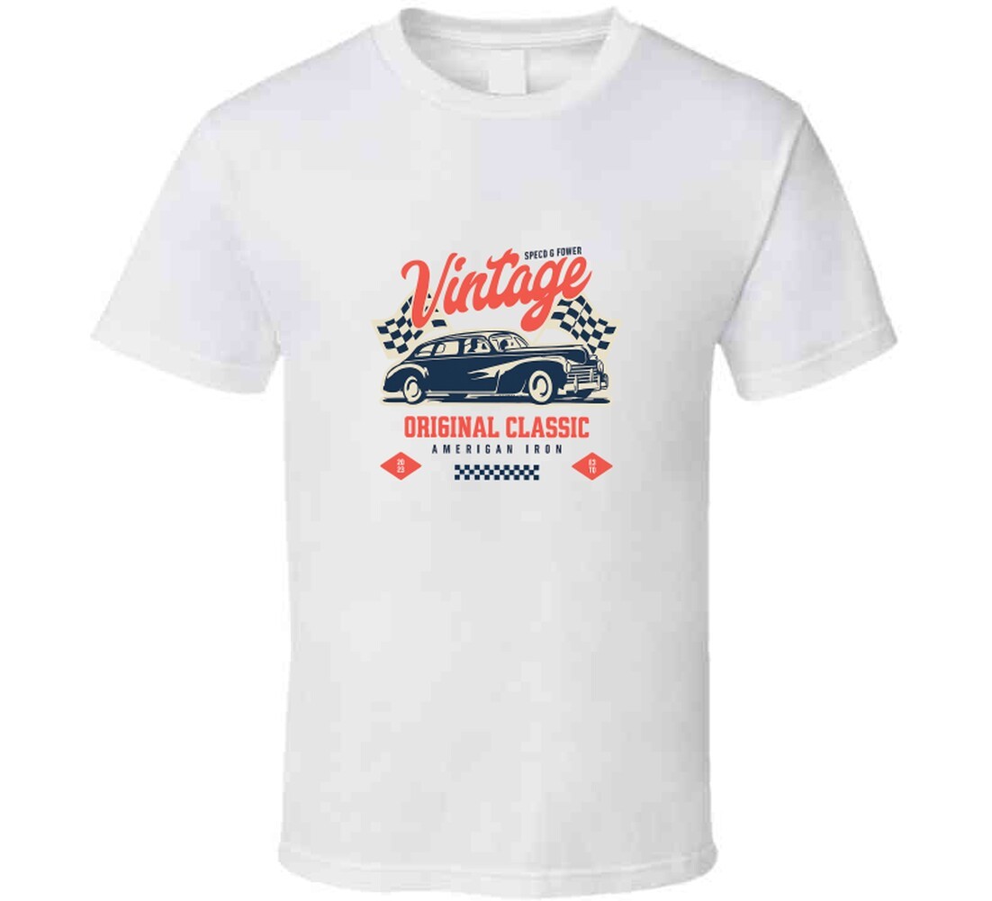 Vintage Car Graphic T Shirt gallery