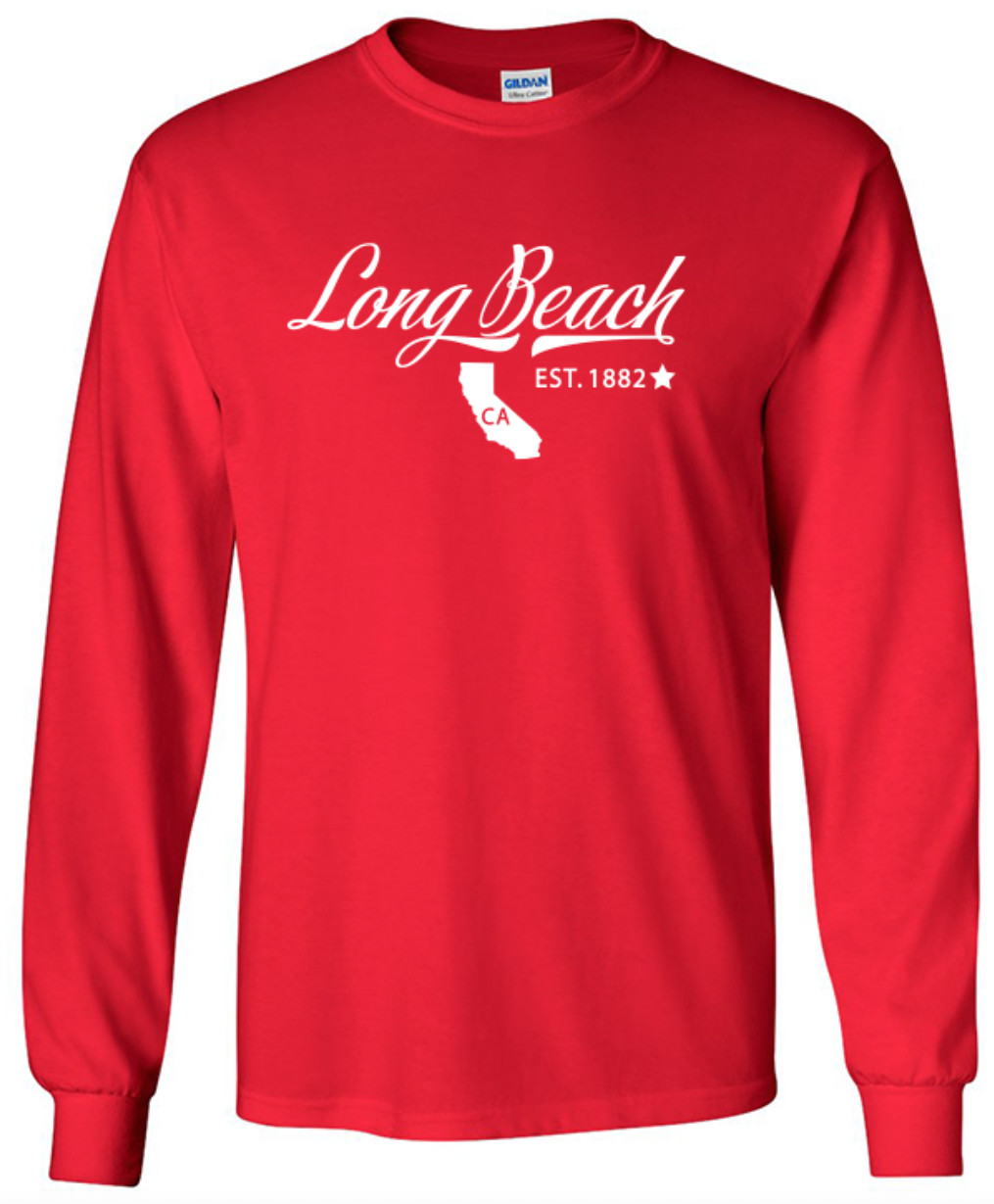 Long Beach California State T-Shirt Long Sleeve Graphic Tee Unisex Apparel gallery