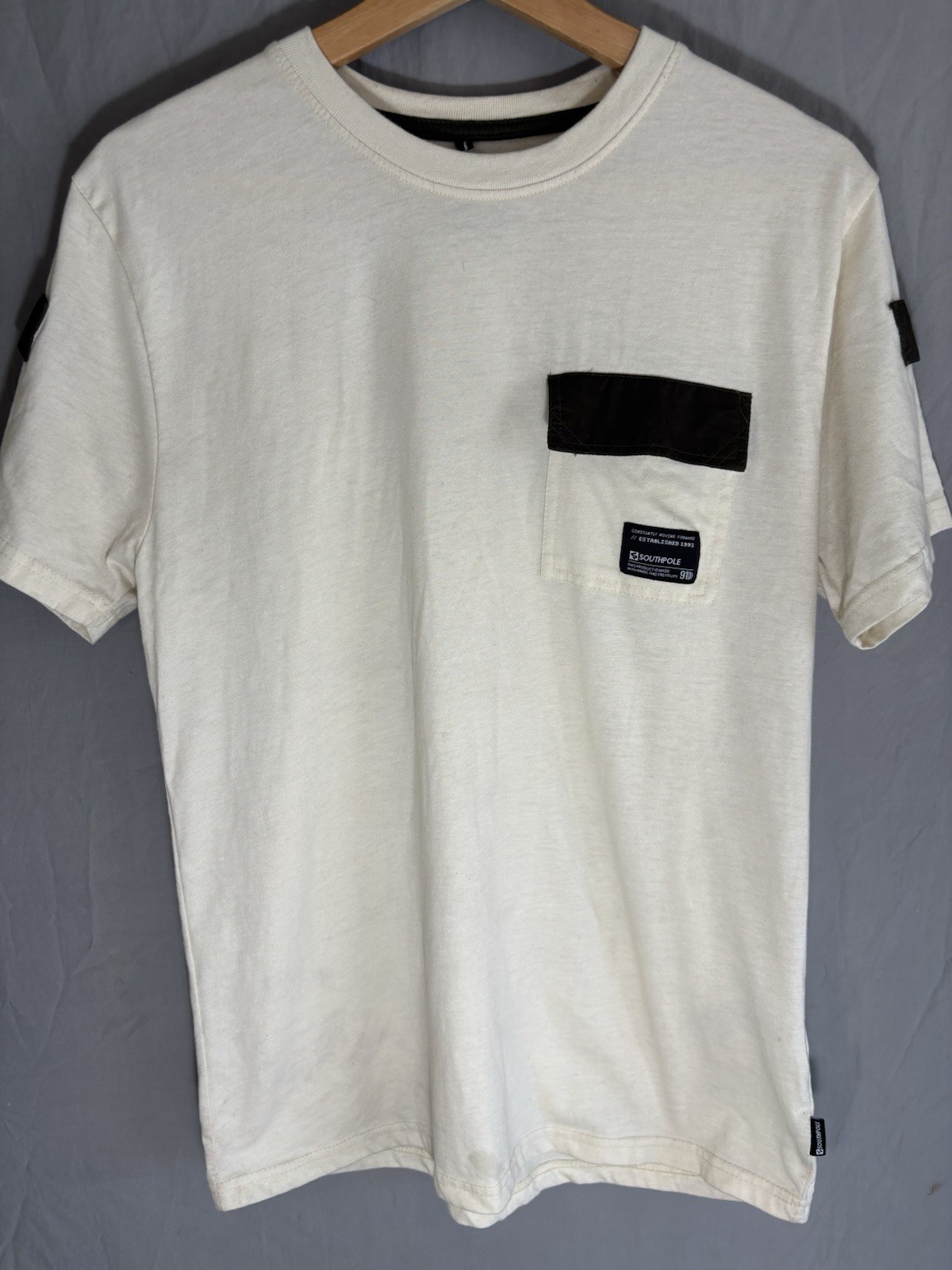Southpole Utility Pocket T Shirt Mens M Snap Pocket Streetwear Tee