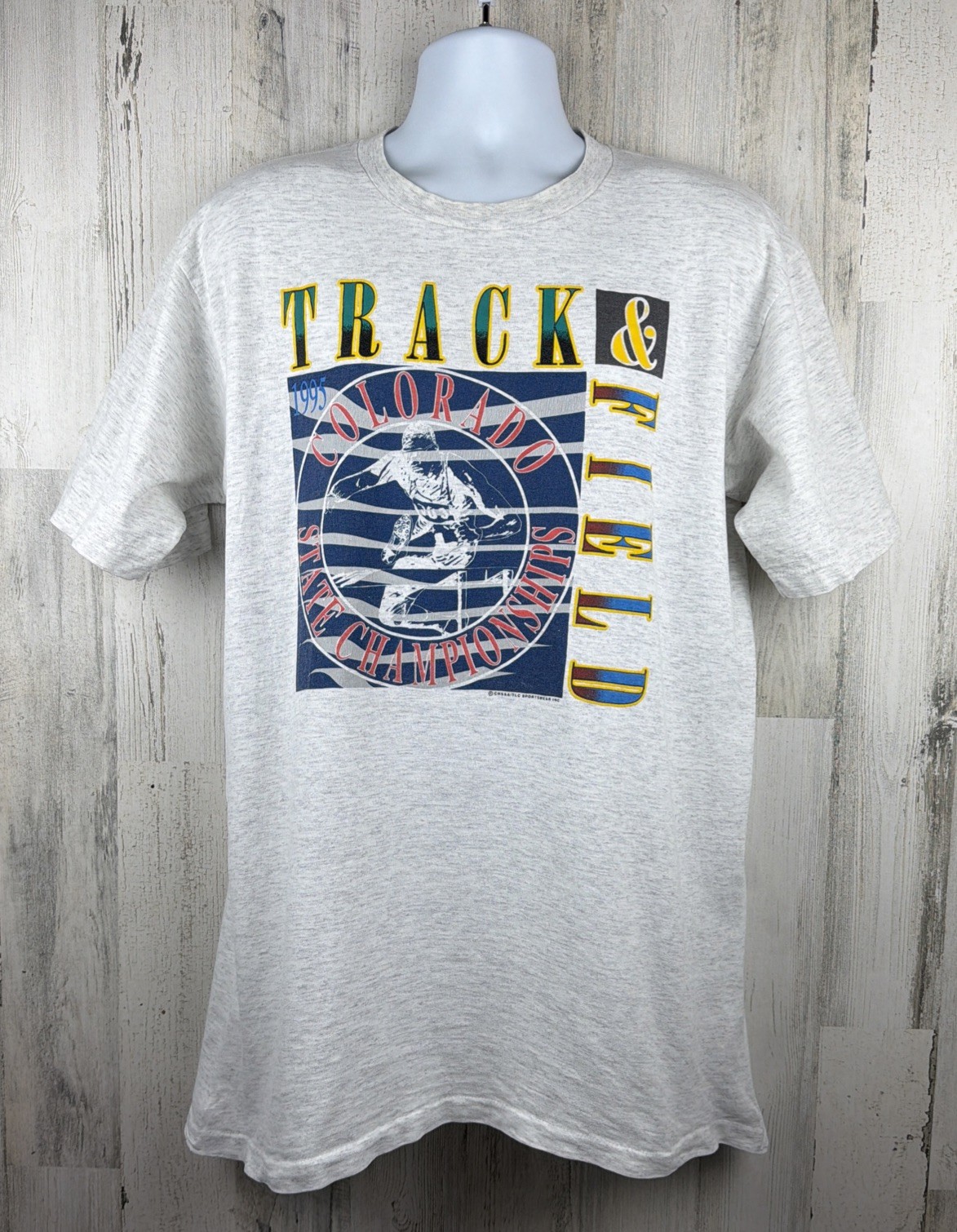 Vintage 1995 Track And Field Colorado State Championships T-Shirt Large (22x32) gallery