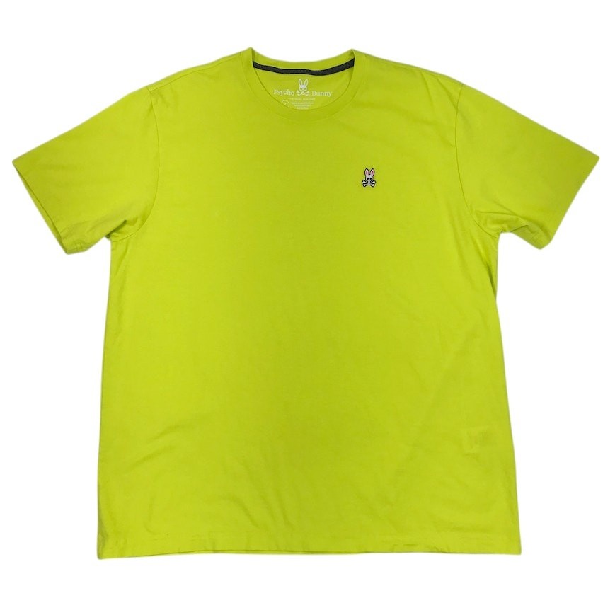 PSYCHO BUNNY Pima Cotton Classic Crewneck T-Shirt Men 7 (XL) Lime Everyday Boho gallery