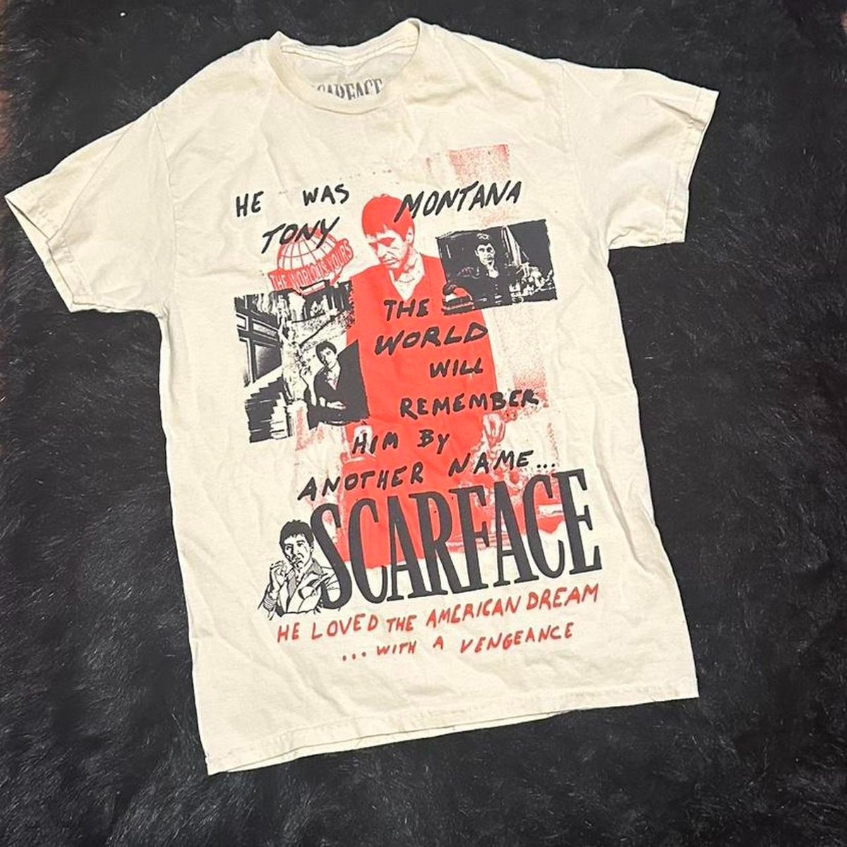 Vtg 90s Scarface Movie Rare design Short Sleeve White T shirt Unisex NH23119 gallery