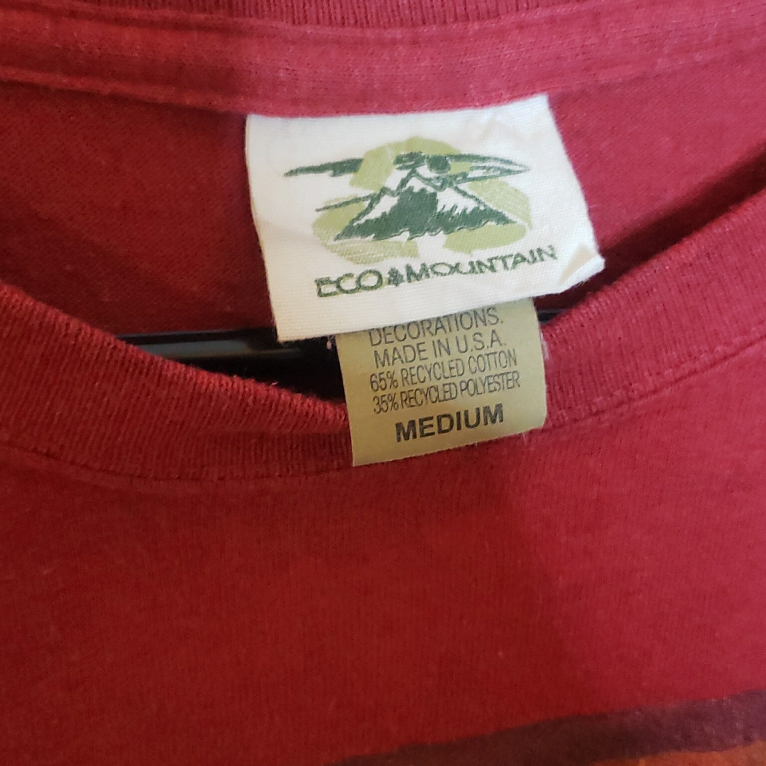 Eco Mountain Recycled Cotton Polyester Yellowstone Adult Medium Made in USA gallery