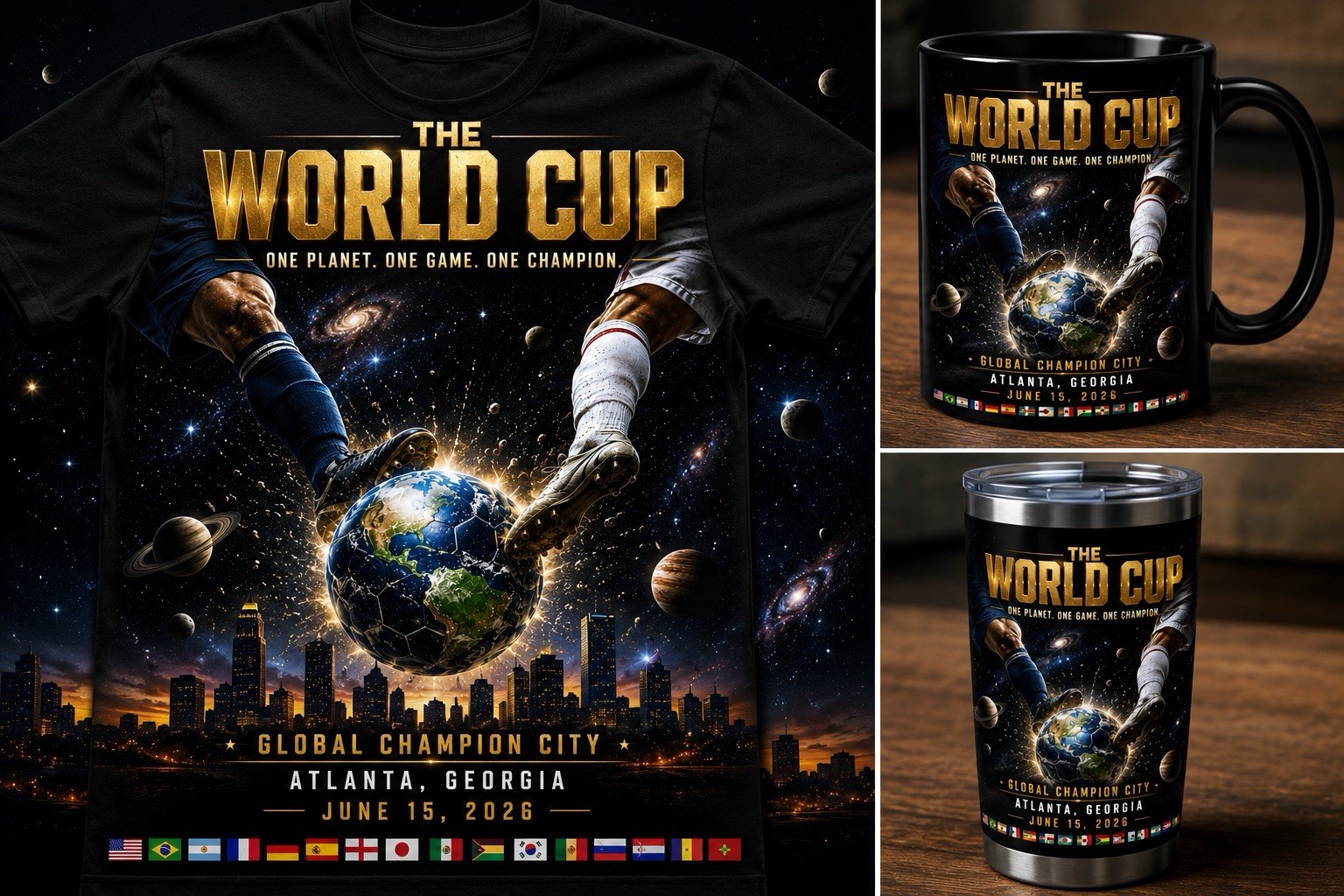 The World Cup one planet, one game, one champion, Atlanta 2026 T-Shirt gallery