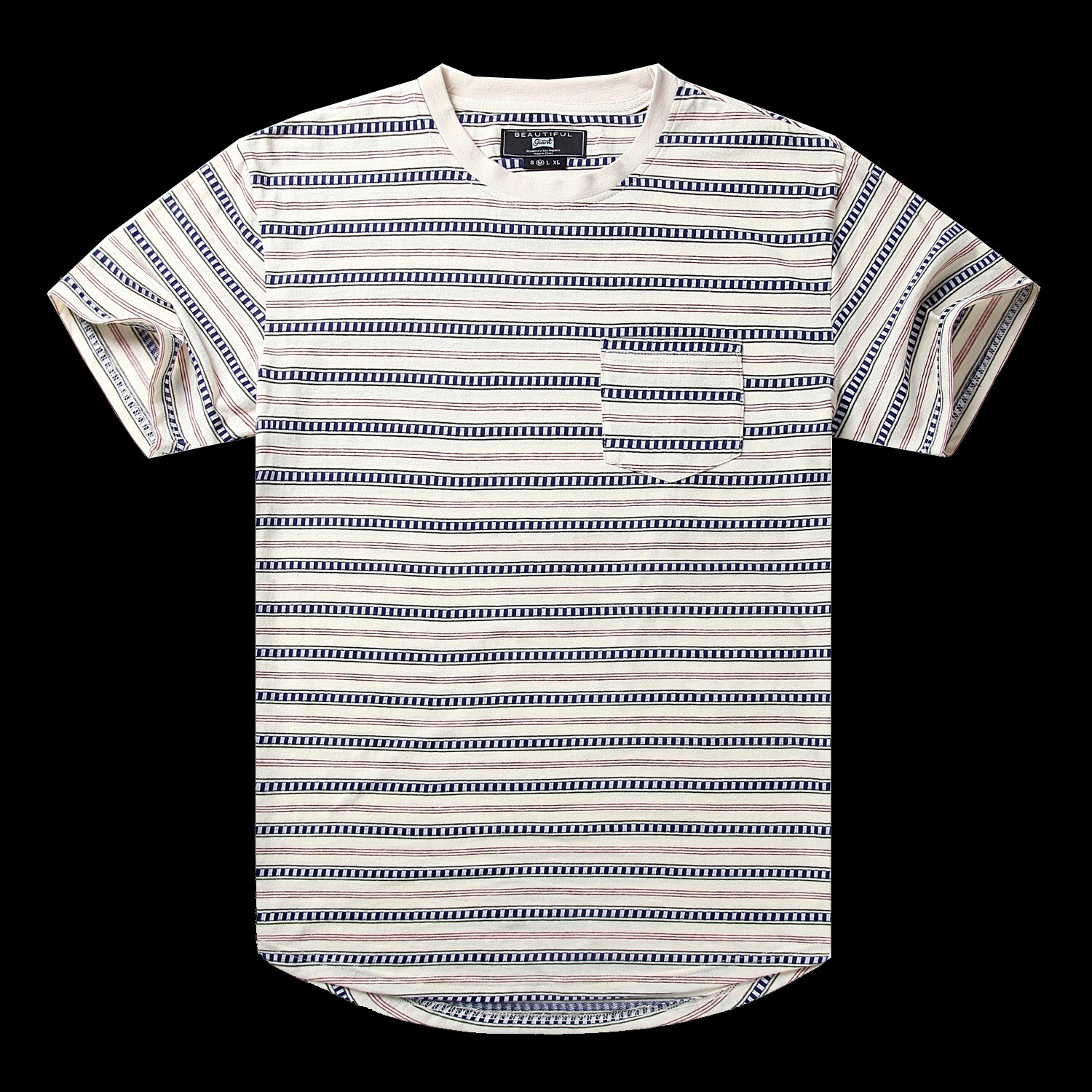Beautiful Giant Men's Casual Striped Basic Crew Neck Short Sleeve T-shirt gallery