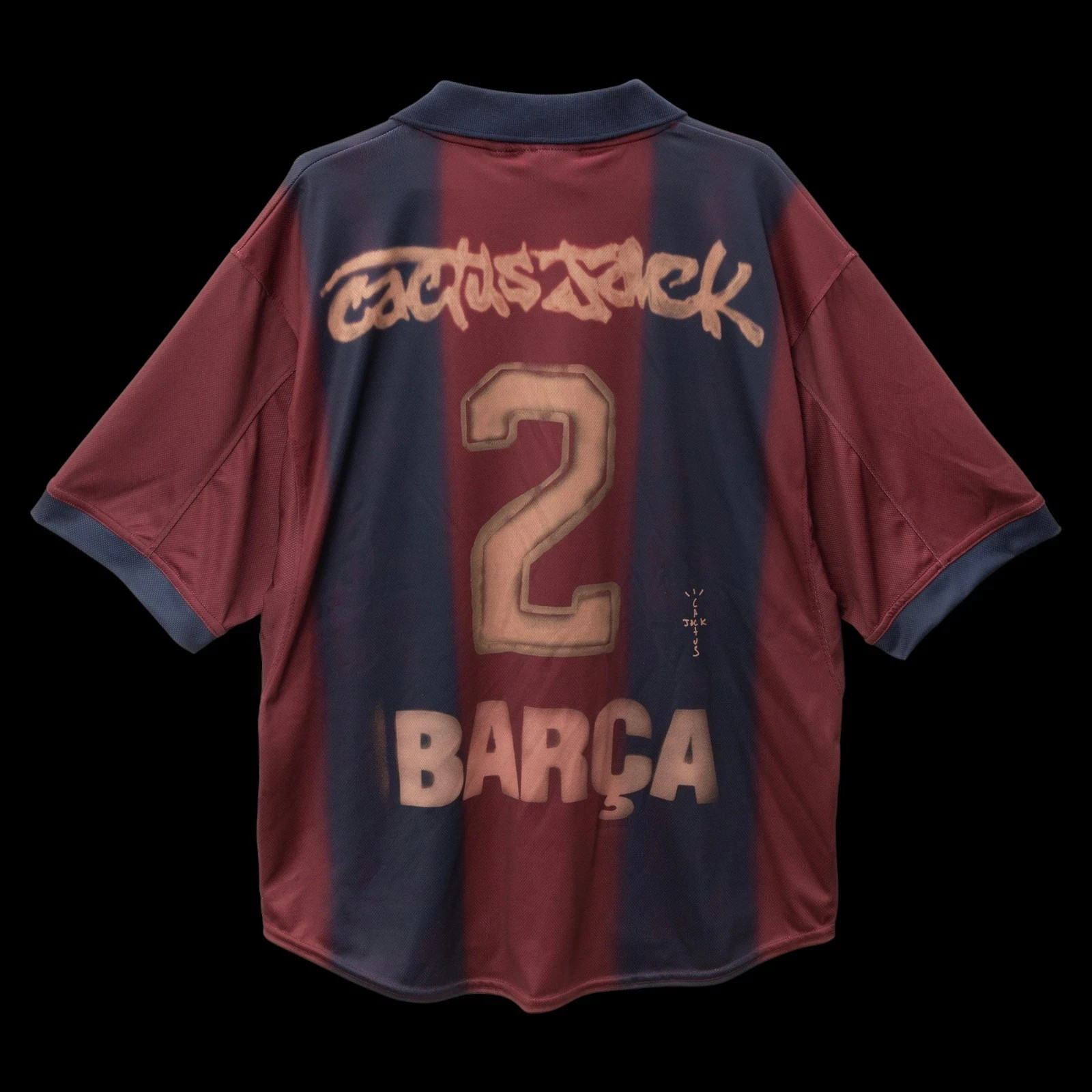CJ X NIKE X FC BARCELONA RETRO 2000/01 HOME SKELETON JERSEY XL gallery