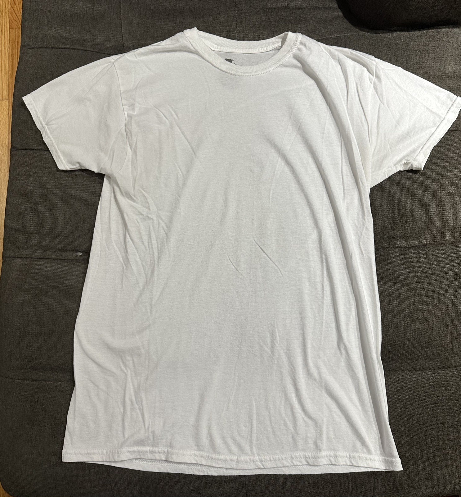 Hanes White Men’s ComfortSoft 100% Cotton Lay Flat Collar Blank T-Shirt Medium