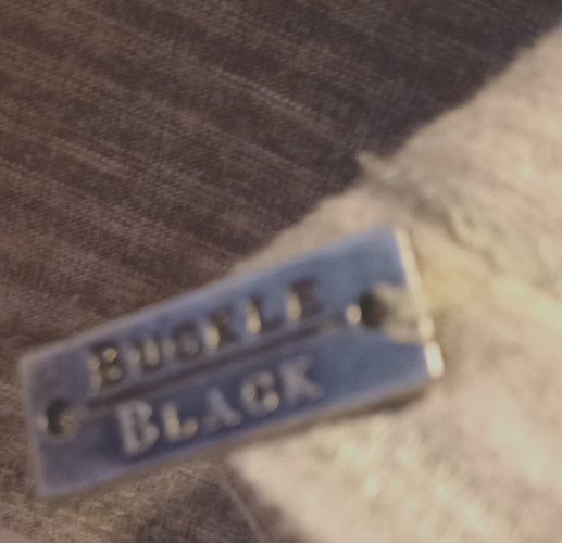 Buckle Black Label Henley Size XL Gray striped studded button pocket long sleeve gallery