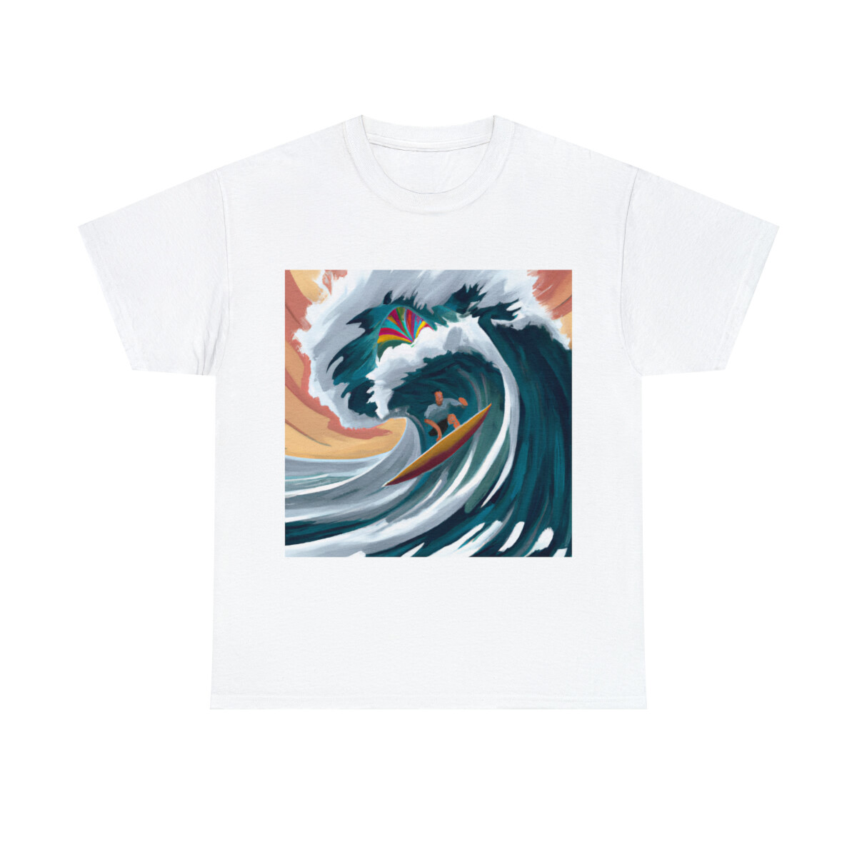 Vintage 70s 80s Style Surfer T Shirt NEW Surf Abstract Art Tee Hawaii Hipster