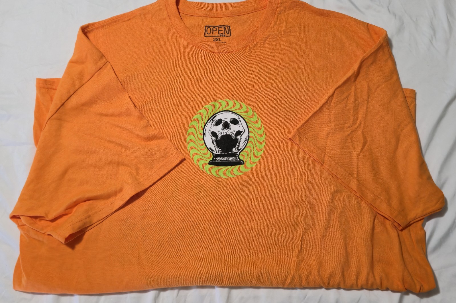 OPEN925 Psychedelic Palm Readers Orange Graphic Print Men’s T-Shirt 2XL