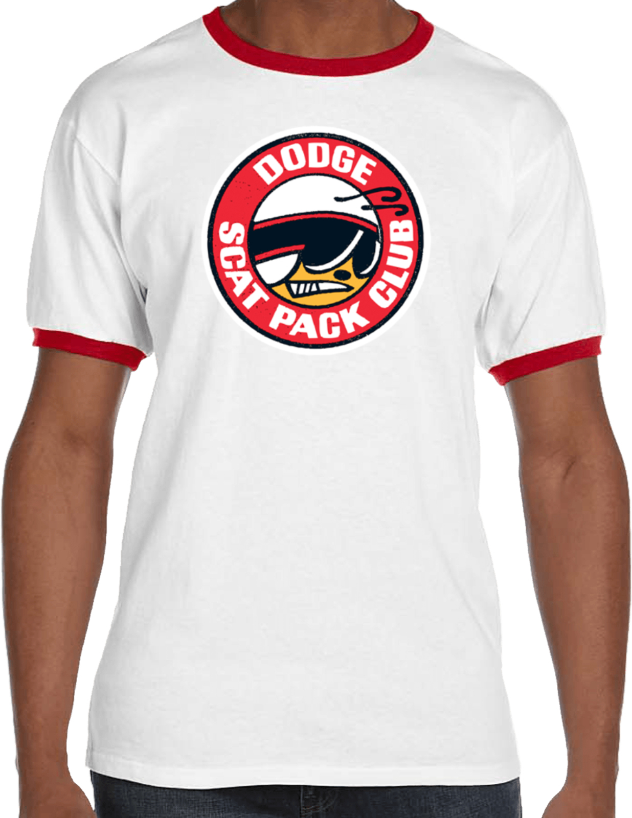 Mens Dodge Scat Pack Club Ringer T-Shirt
