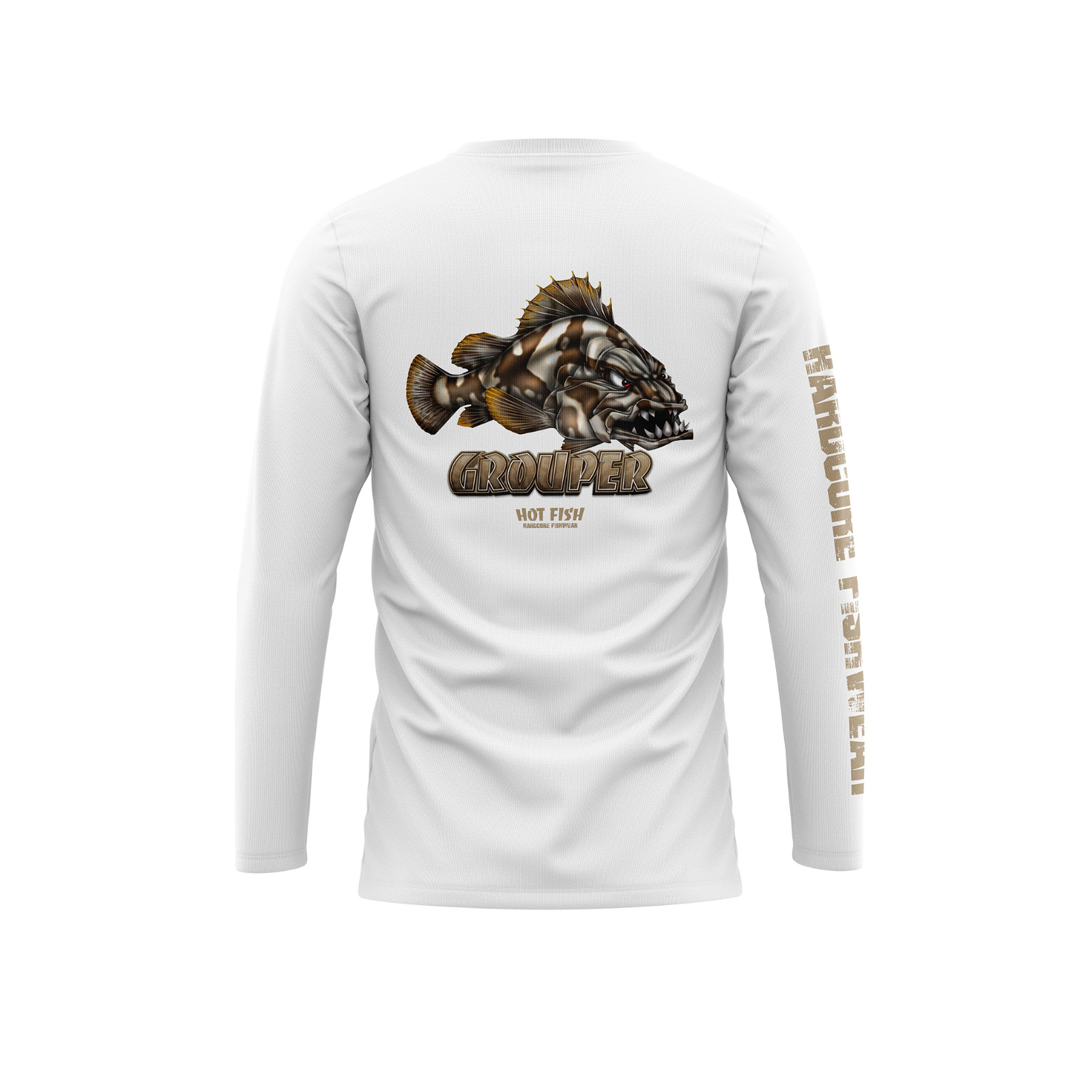 HOT FISH GROUPER - Men’s Long Sleeve Fishing Shirt – UPF Protection gallery