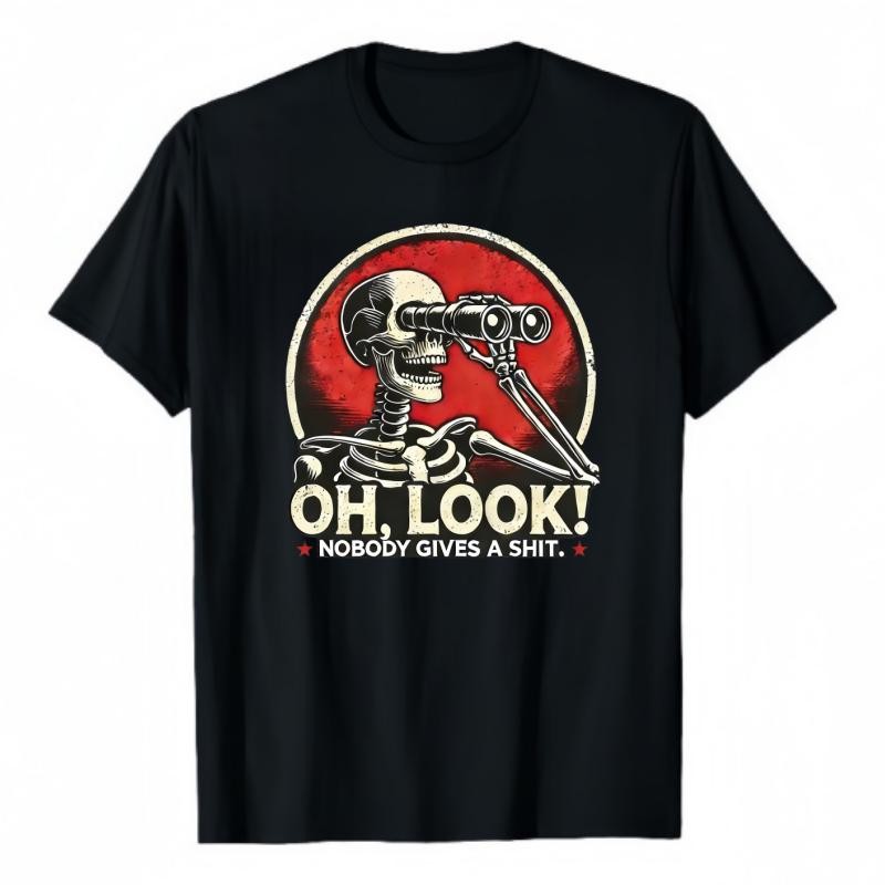 "Oh Look! Nobody Gives A Shi.." Funny Graphic Print T-Shirt for Men Women gallery
