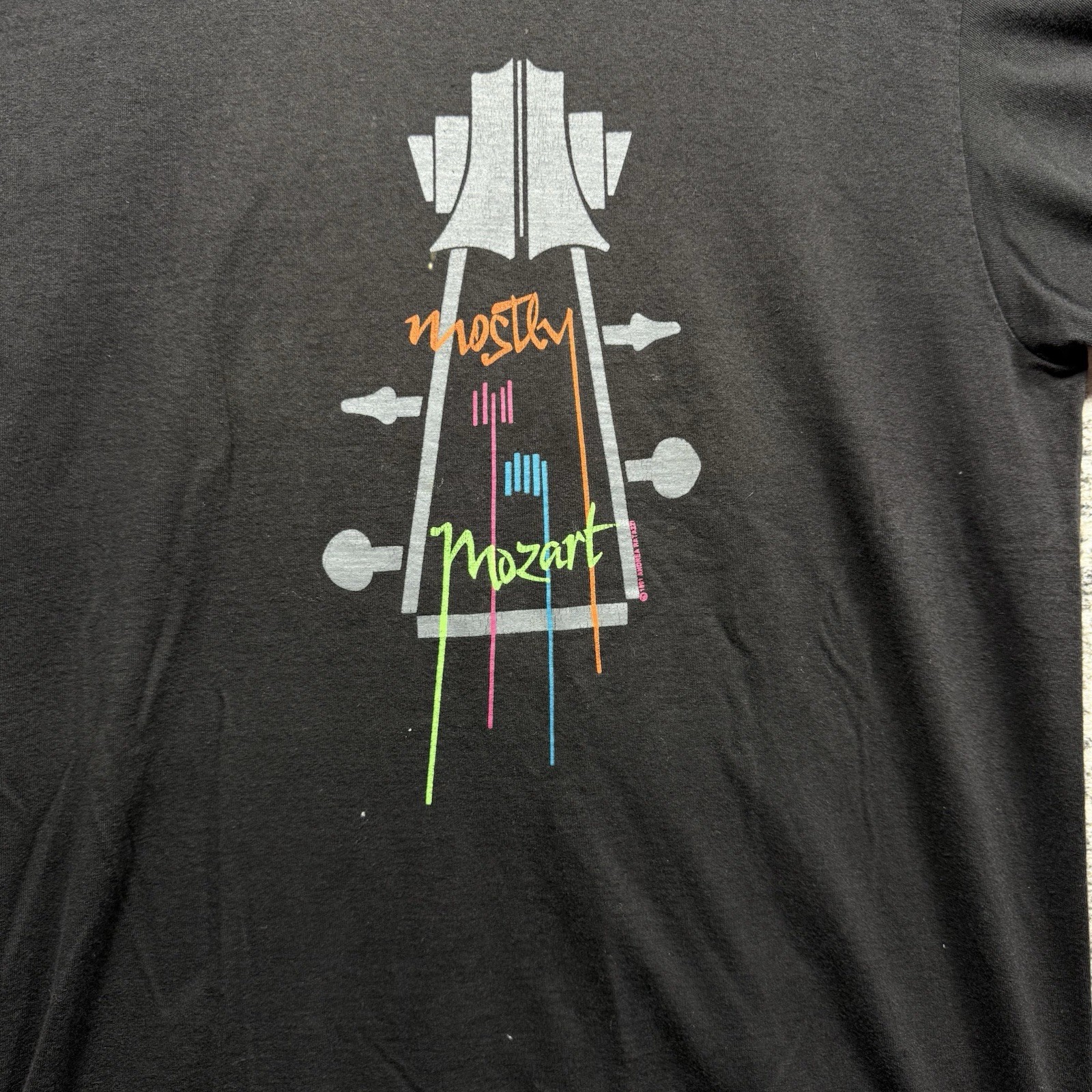 Vintage 90s Y2K Mostly Mozart Art Tee Shirt Mens Medium Unique Artist Composer gallery