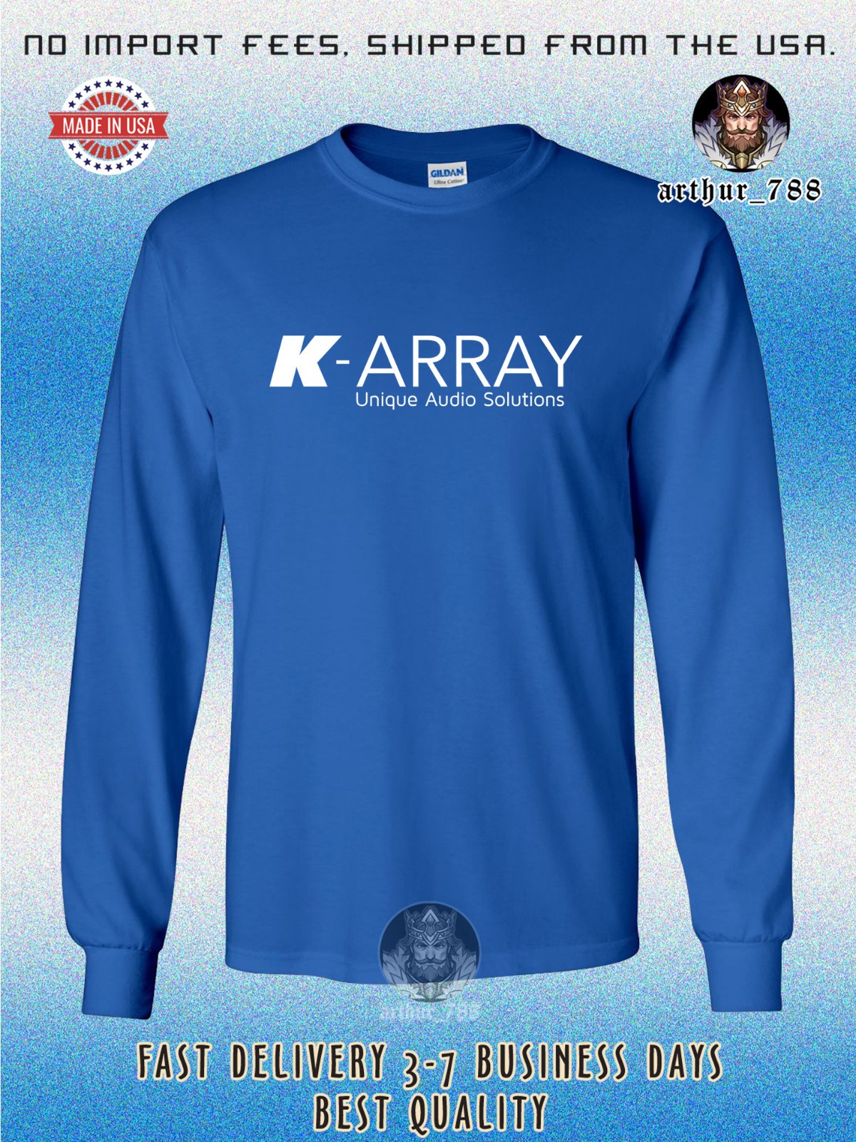 K-ARRAY Audio Logo Men's Long Sleeve T-Shirt American Size T-Shirt gallery