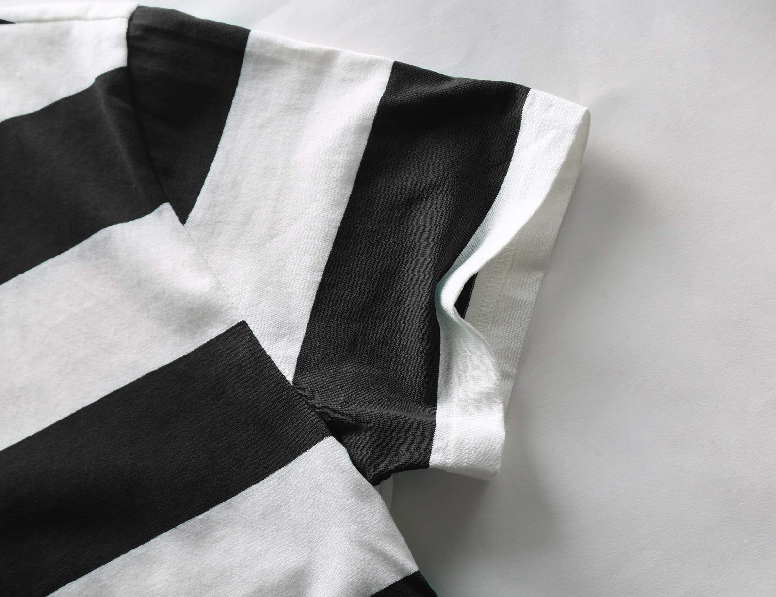 Zecmos Striped T Shirt for Men Crew Neck Slim Fit Wide Stripe Tee Cotton Top gallery