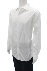 Hart Schaffner Marx Mens Point Collar Dress Shirt White Long Sleeve Size XL