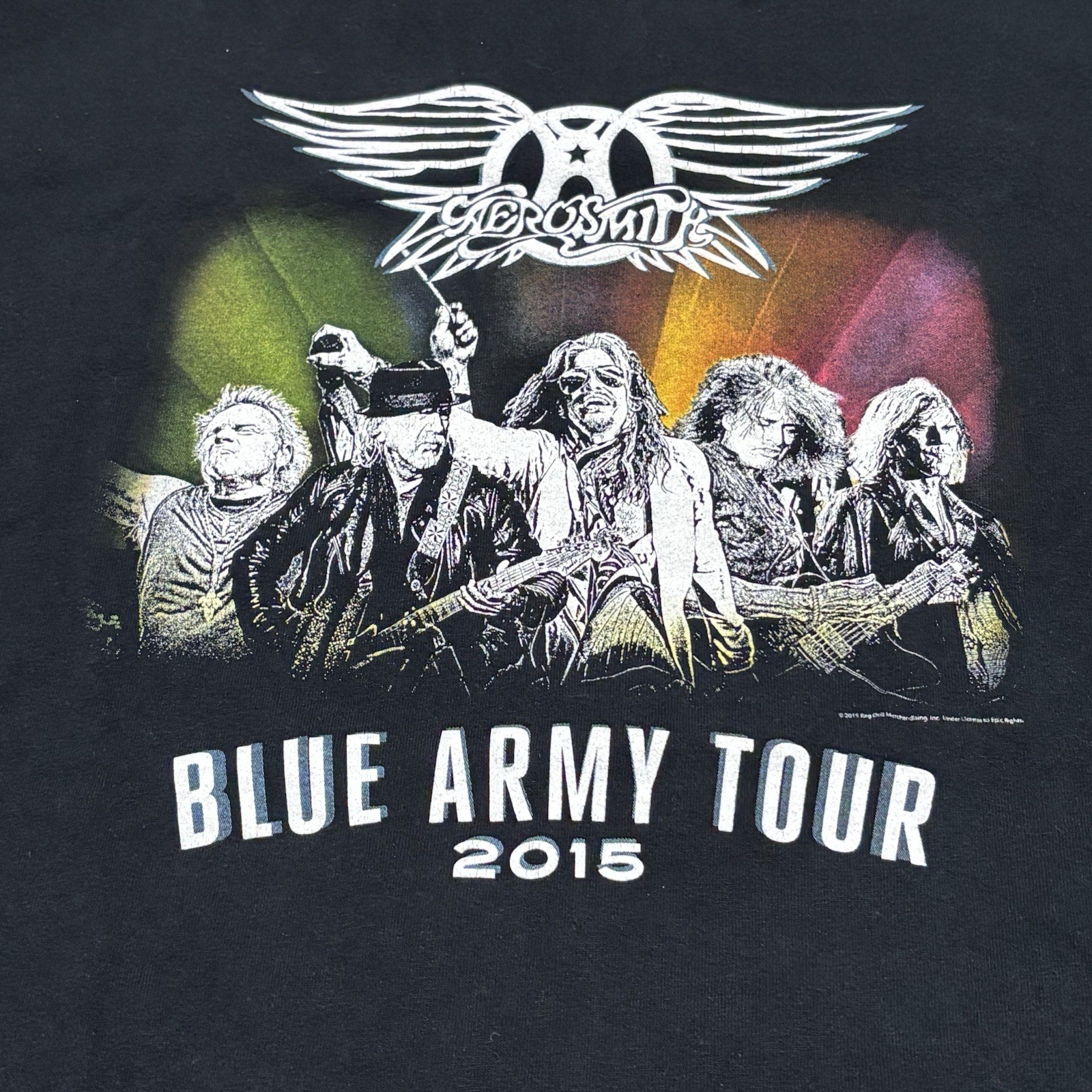Aerosmith 2015 Blue Army Tour concert tshirt Mens Large Retro Rock Band Tee gallery