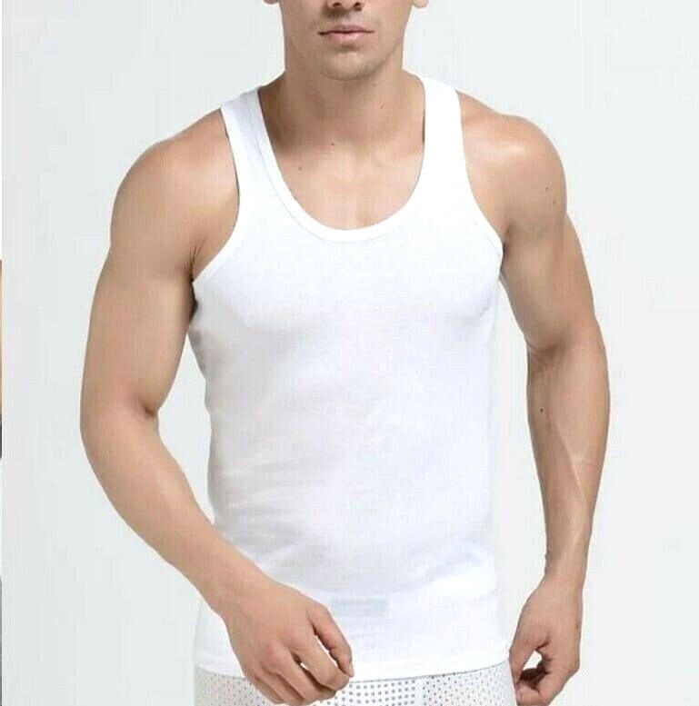 3 or 6 pair Men's White A-Shirt Wife Beaters A Shirt Undershirt Cotton M-L-XL-2X gallery