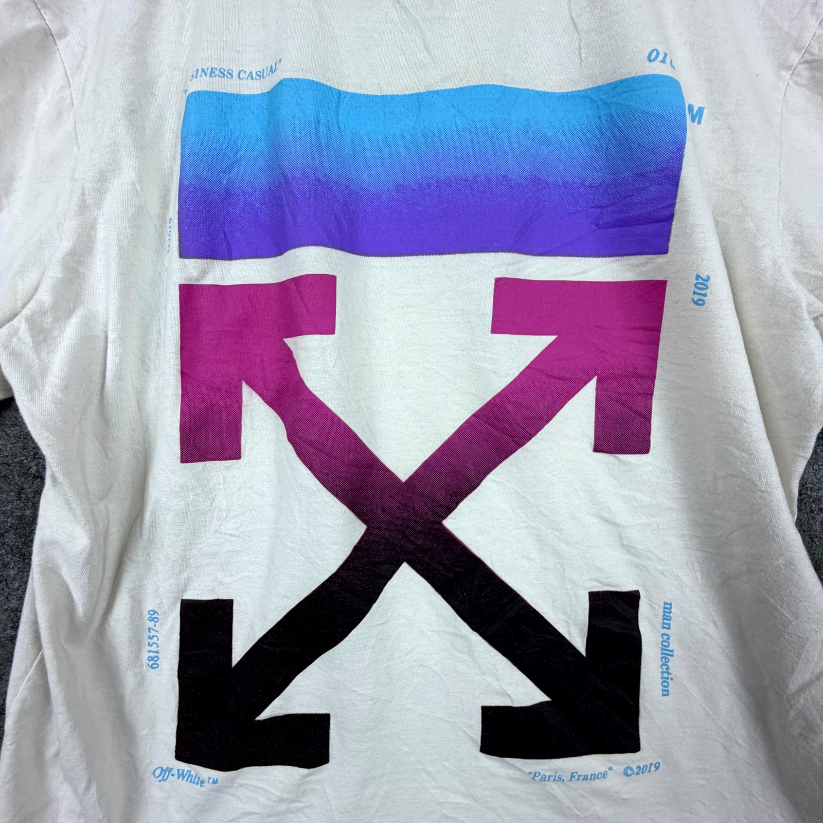 Off-White Main Label T-Shirt Mens White Fall Winter Virgil Abloh Arrows Graphic gallery
