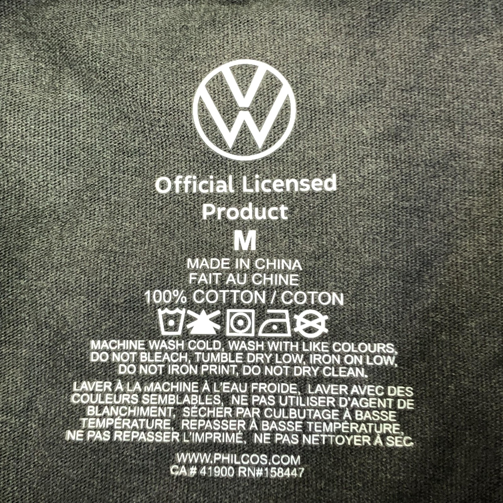 Volkswagen Shirt Mens Medium Charcoal Gray Rabbit Racing Graphic Tee Tagless VW gallery