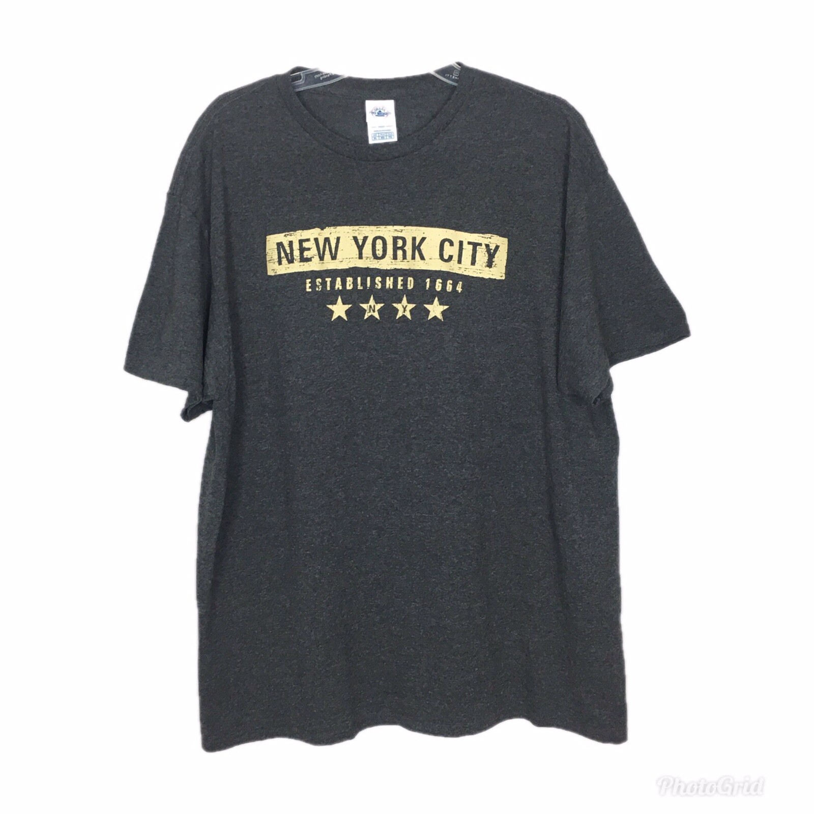 Delta Pro Weight Graphic T-Shirt Mens XL New York City Gray Crew Neck