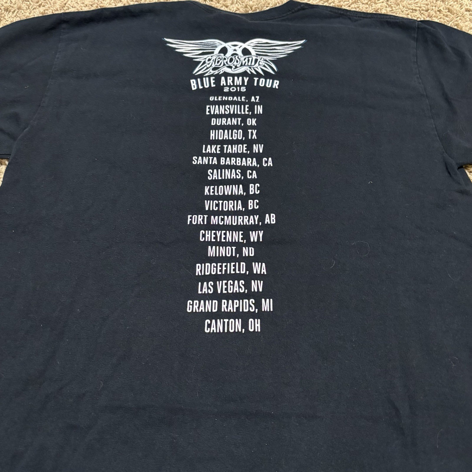 Aerosmith 2015 Blue Army Tour concert tshirt Mens Large Retro Rock Band Tee gallery