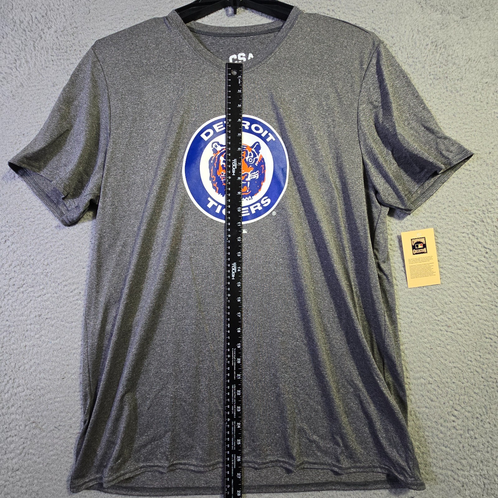 MLB Detroit Tigers Shirt Mens XL Gray Baseball Outdoor Sports Classic Retro NWT gallery