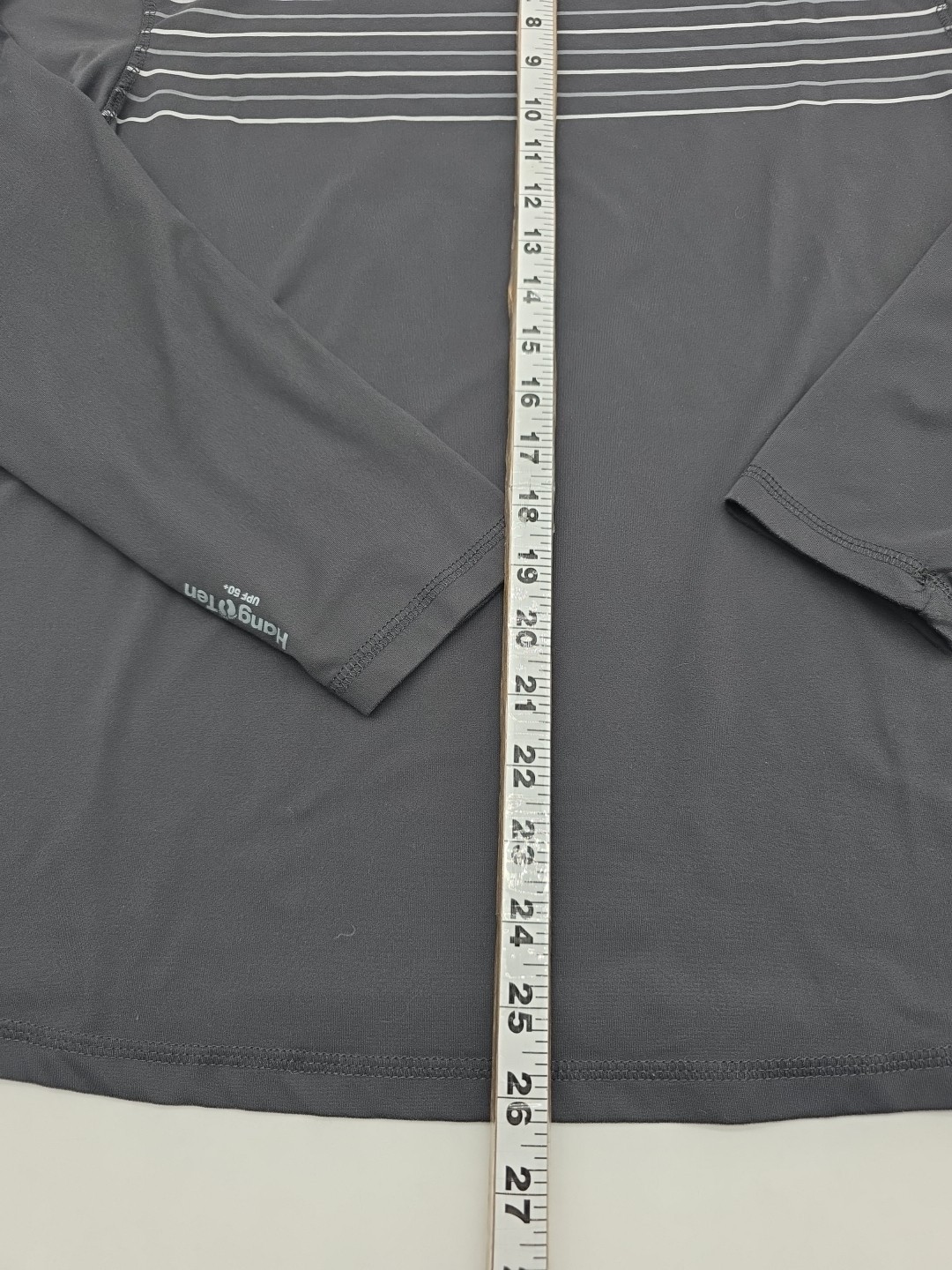 Hang Ten Longsleeve UPF50+ Shirt Men Small Black Spell-out.#39850 gallery