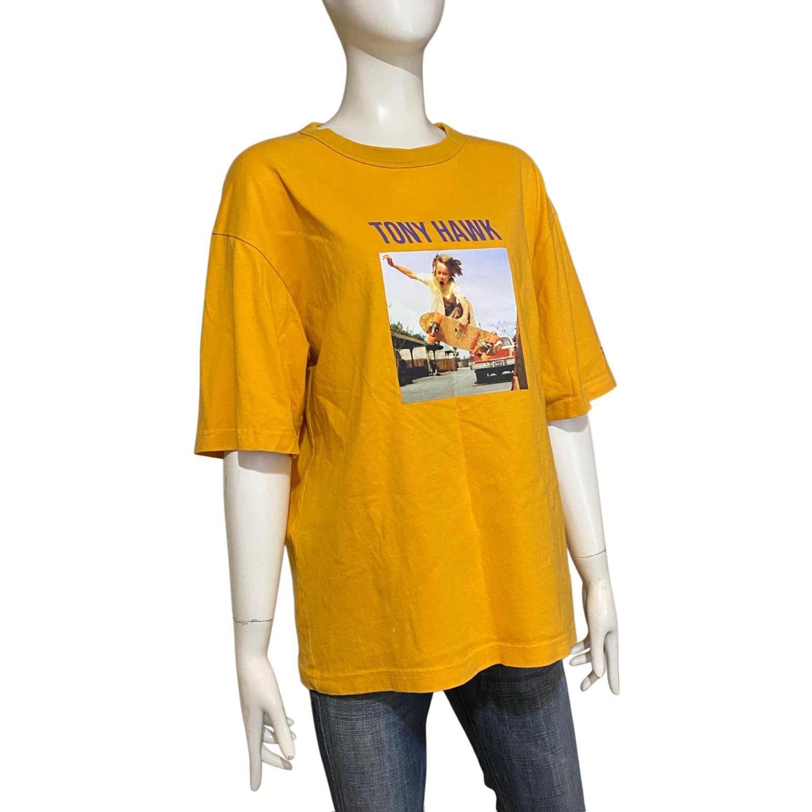 GU Uniqlo Tony Hawk T Shirt Unisex M Yellow Graphic Birdhouse Skateboard VTG gallery