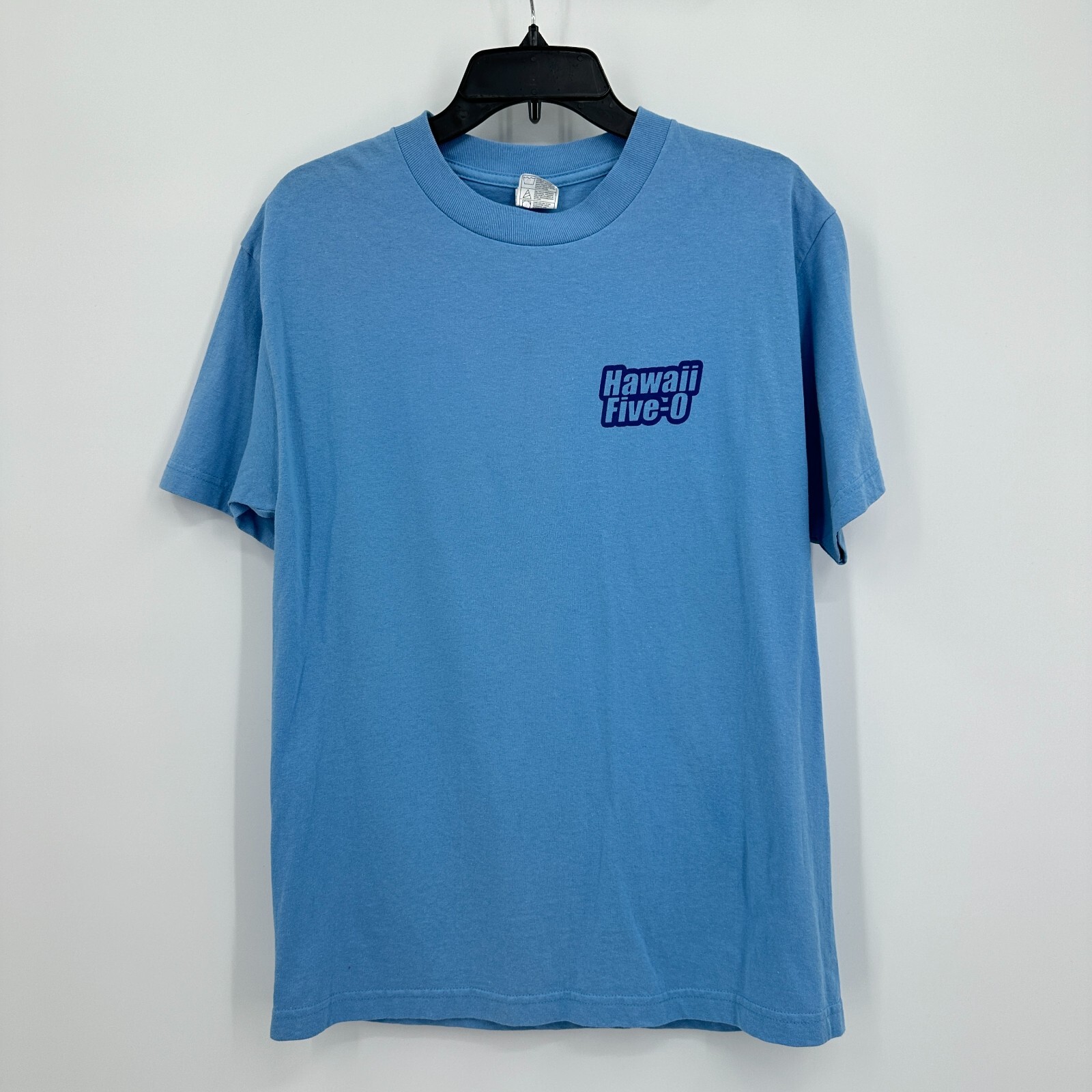 Vintage Hawaii Five-O Tshirt Mens Medium Blue White Retro TV Show Fan Gear