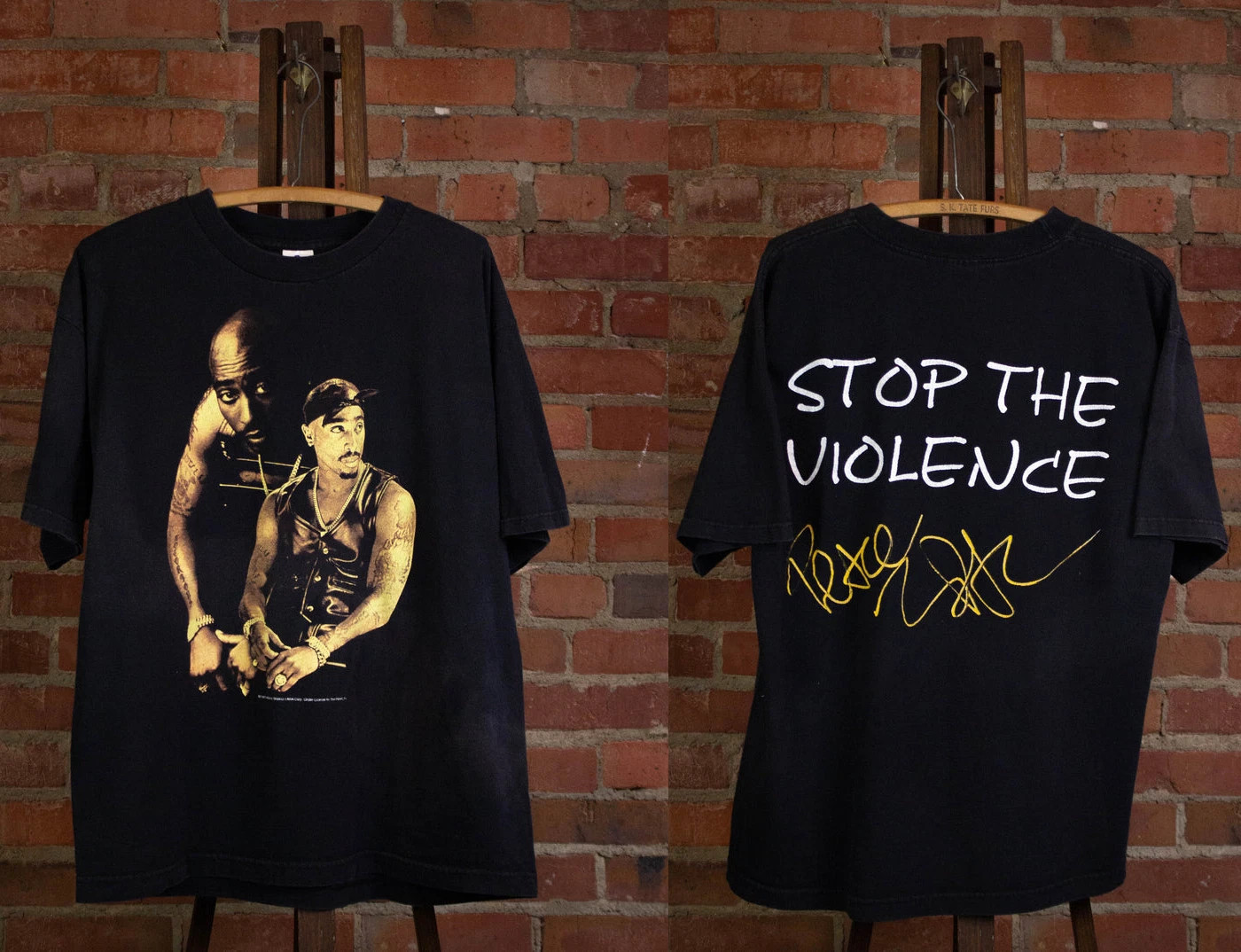 Vintage Styles 2pac 1997 Stop The Violence Rap T Shirt Black