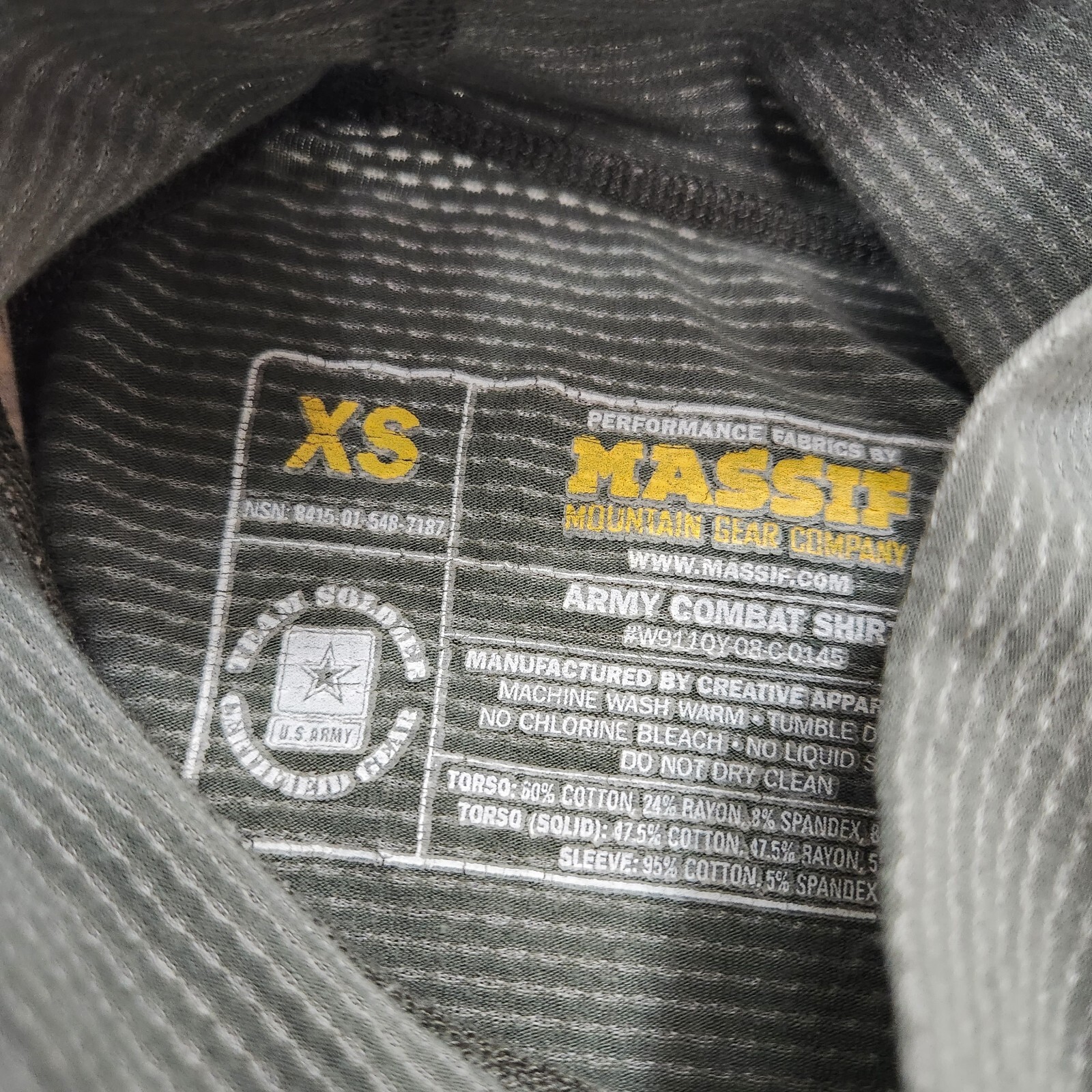 Massif Shirt Mens XS Performance Team Soldier Tactical Camo Gear Army Combat gallery