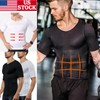 Men Slimming Body Shaper Posture Corrector Vest Abdomen Compression T-Shirts Top