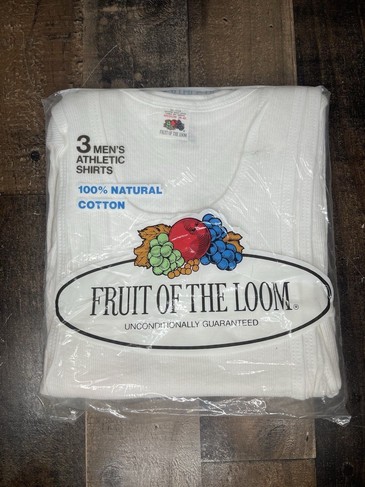 Vtg 1978 Men Athletic Shirt (3 Pack) White T-Shirt Fruit Of The Loom Medium38-40