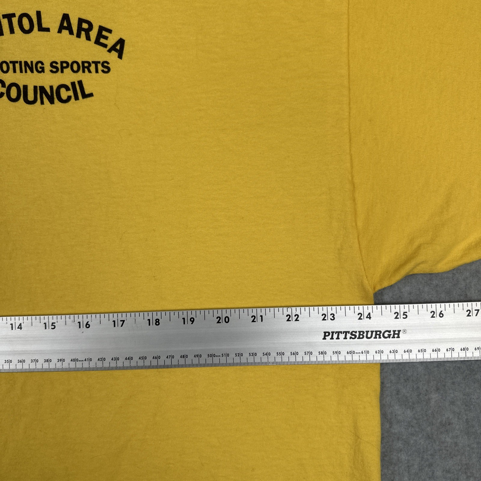 Vtg Gikdan Mens XXL Yellow T Shirt Capitol Area Shooting Sports Instructor Tee gallery