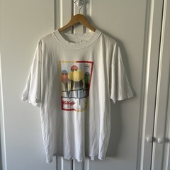 Mens Vintage Distressed Kelloggs Cycling Tour Of Britain 1987 Graphic T-Shirt 44