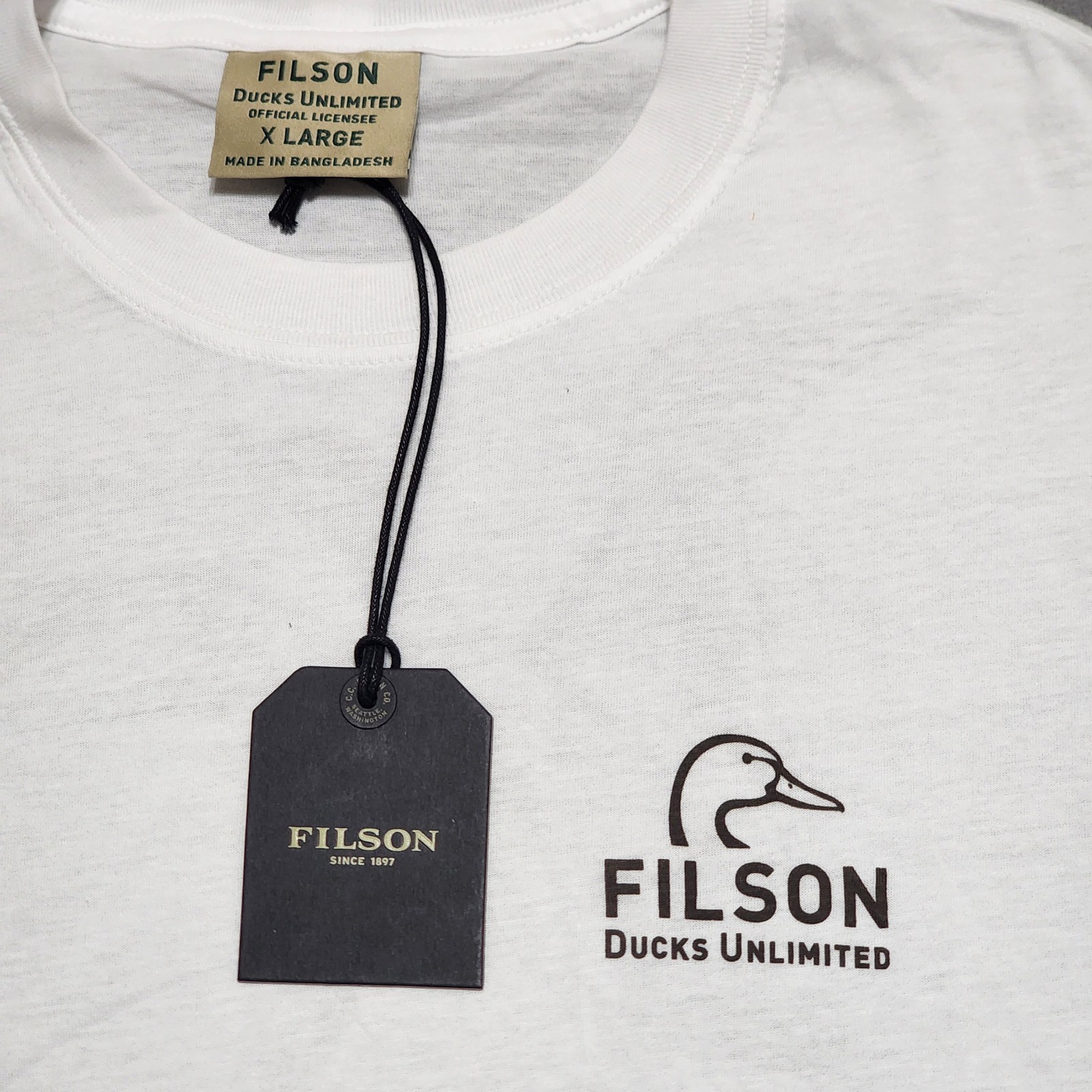 Filson X Ducks Unlimited New White Ducks Ranger Graphic T Shirt Men's XL New gallery