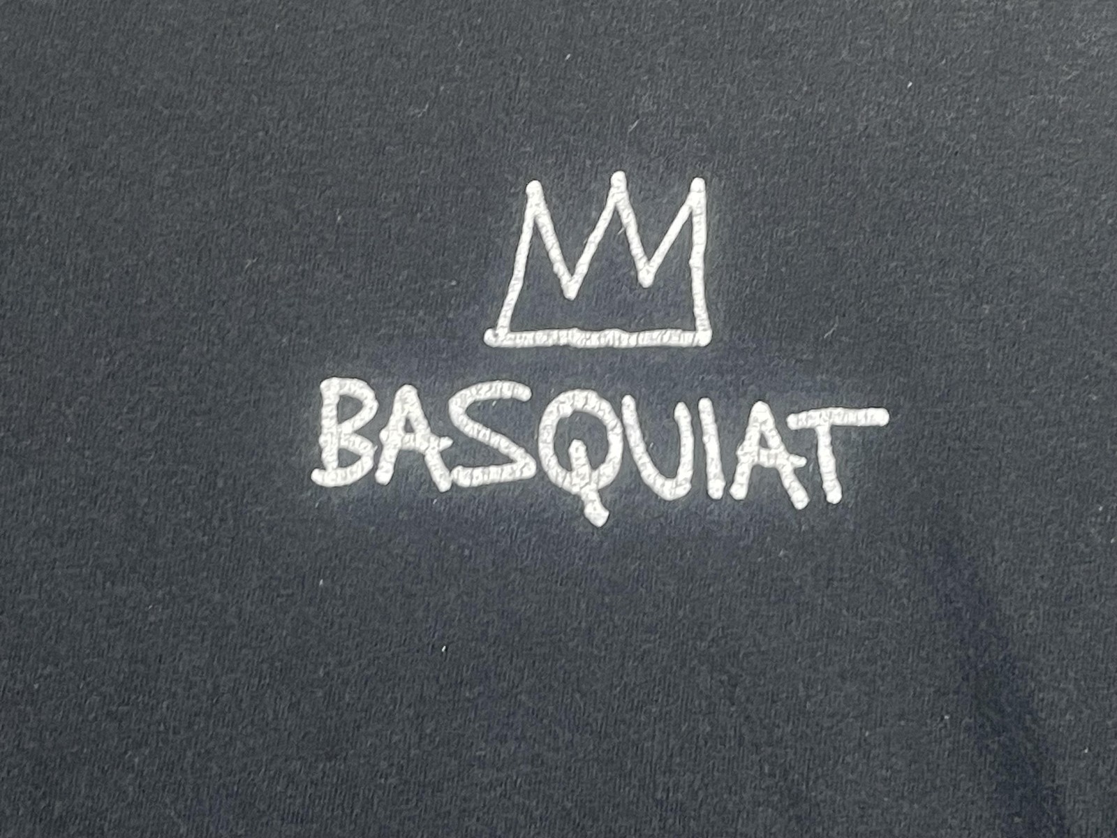 Basquiat T Shirt Mens Large Black Crown Logo Jazz Art Colorful Back Print gallery