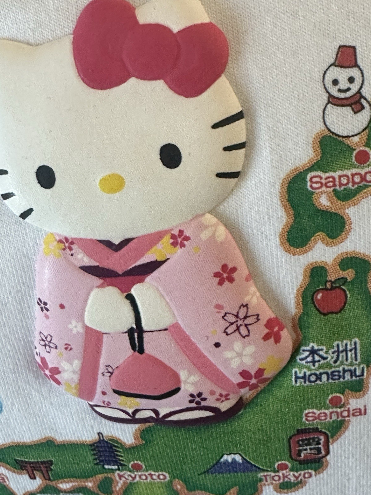 SANRIO HELLO KITTY VINTAGE WHITE TEE TOKOYO JAPAN 2004 NEW PAT.3038514&P gallery