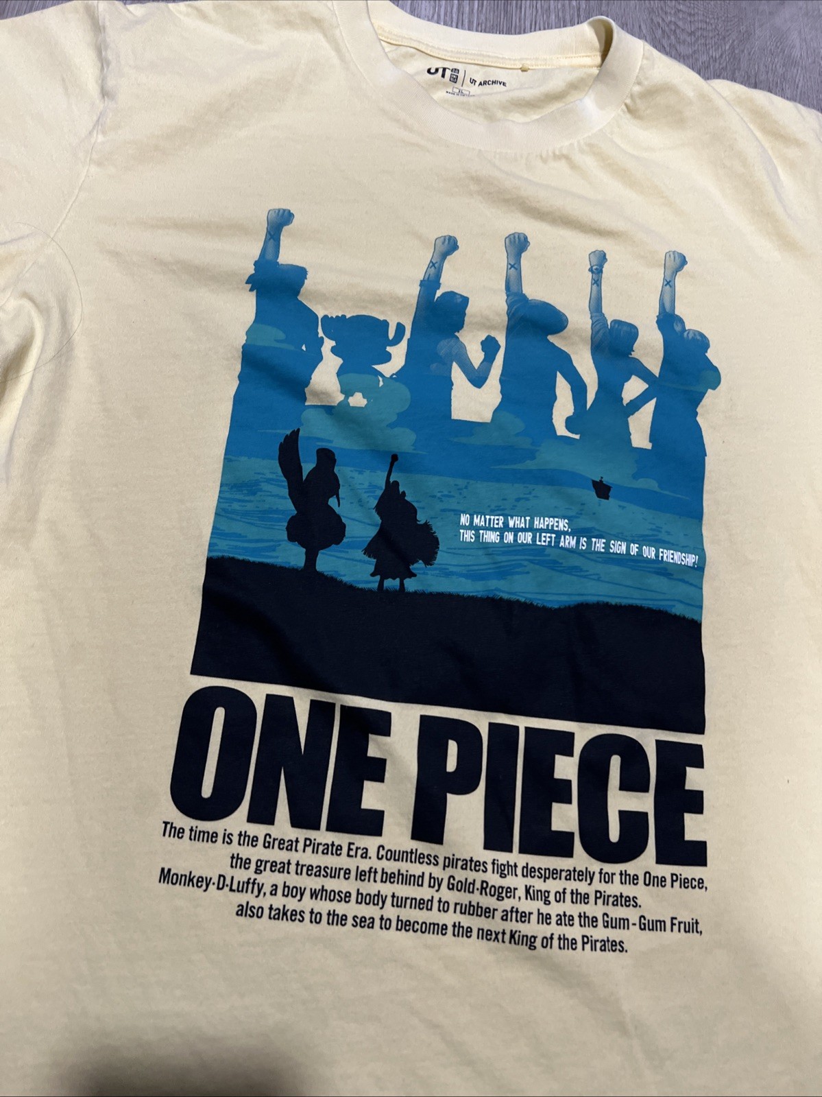 Uniqlo X One Piece UT Archive XL Yellow Tshirt gallery