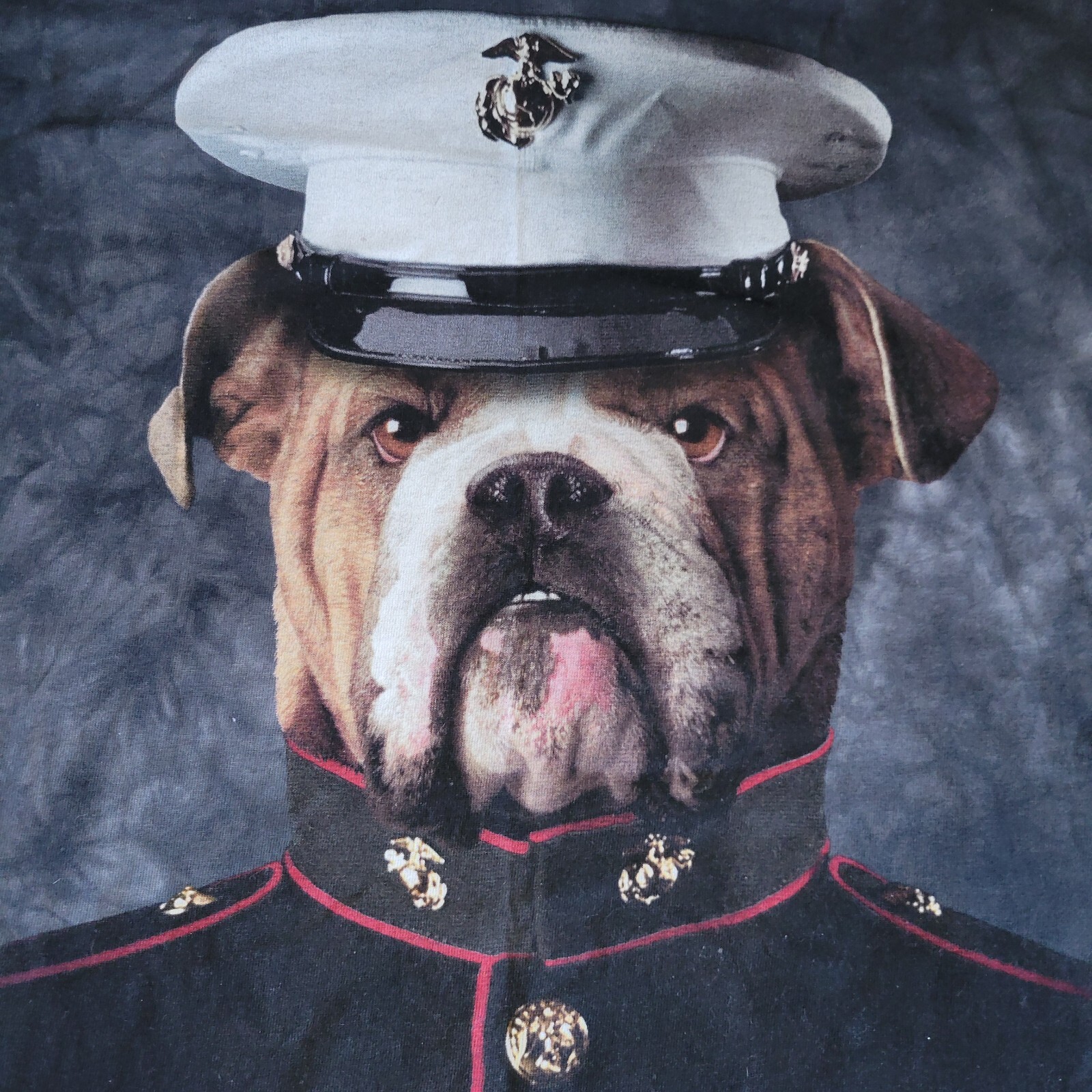 The Mountain Marine Dog Short Sleeve T-Shirt Men's Size XL Gray Black Tie Dye gallery