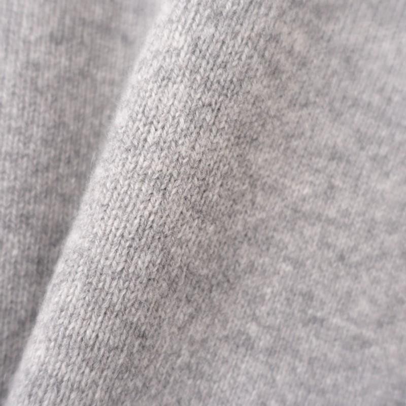 Margaret Howell Wool Cashmere Silk Knit Sweater Gray Heather Seamless gallery